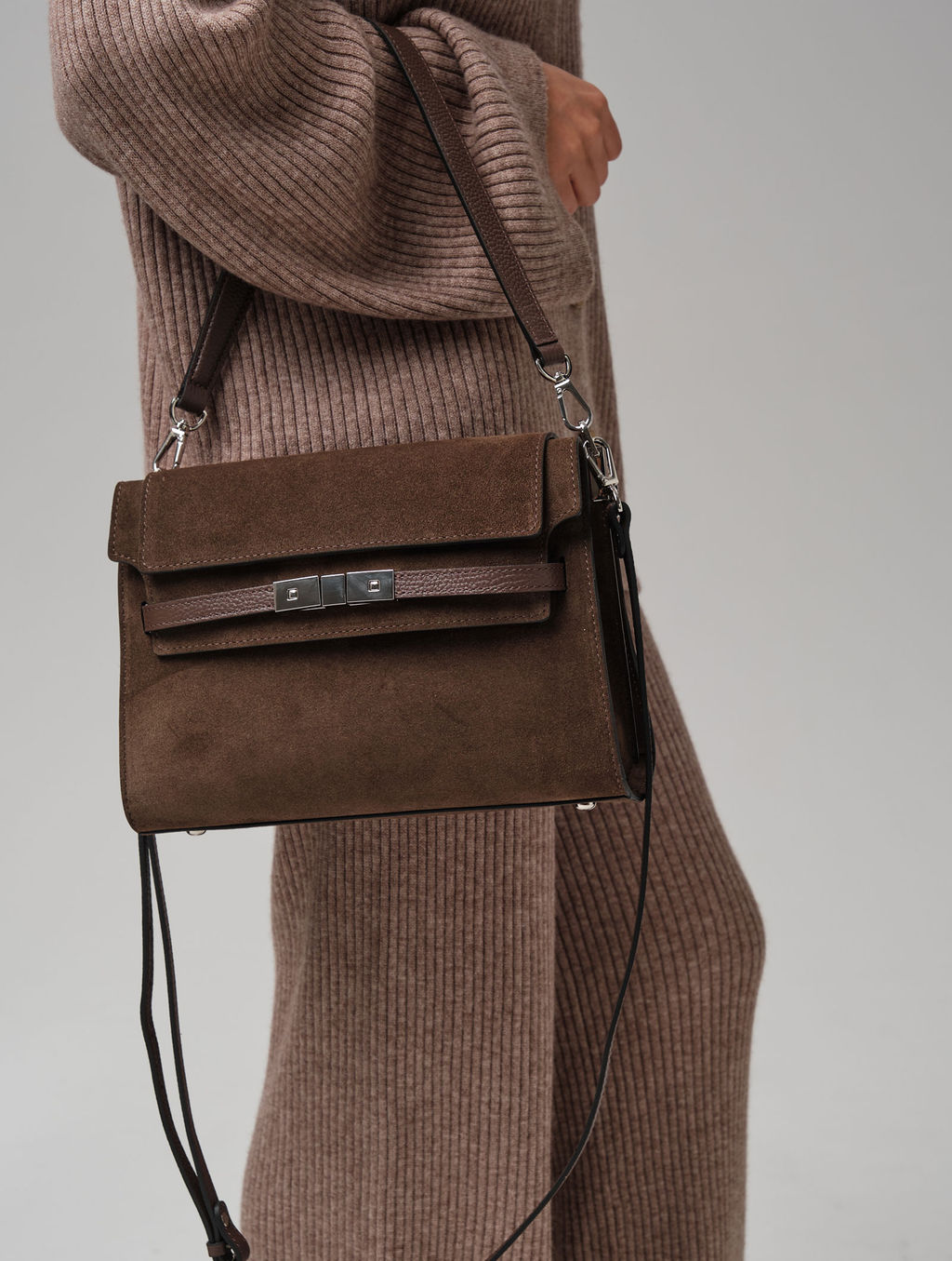 Замшевая сумка Rachel DBR 31361 кофе  фото 4