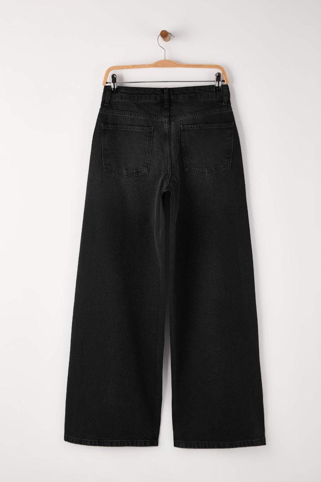 Siyah Tas Detayl? Normal Bel Wide Leg Jeans TWOAW26JE00284 - Trendyolmilla фото 7