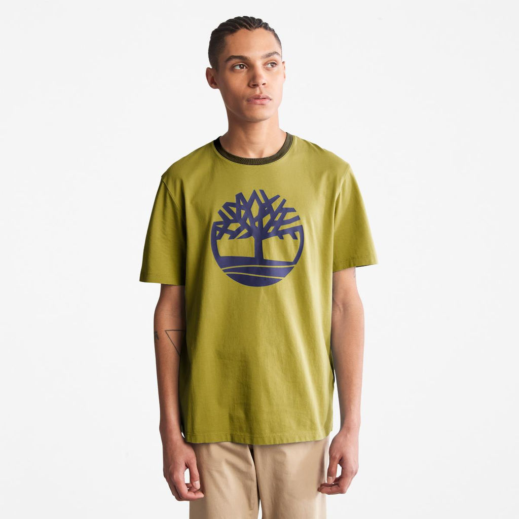 Футболка Timberland T-Shirt Kennebec River Tree Logo Regular желтая фото 5