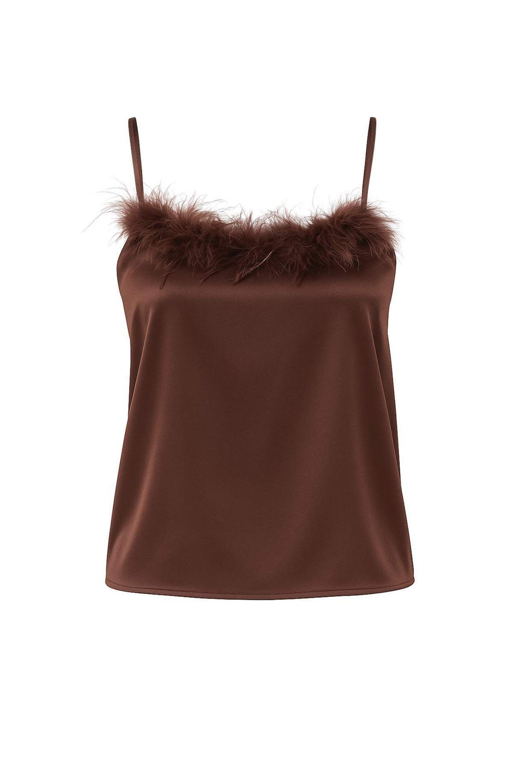 Trendyolmilla Kahverengi Saten Dokuma C?tc?tl? Otrisli S?k Bluz TPRSS25BZ00044