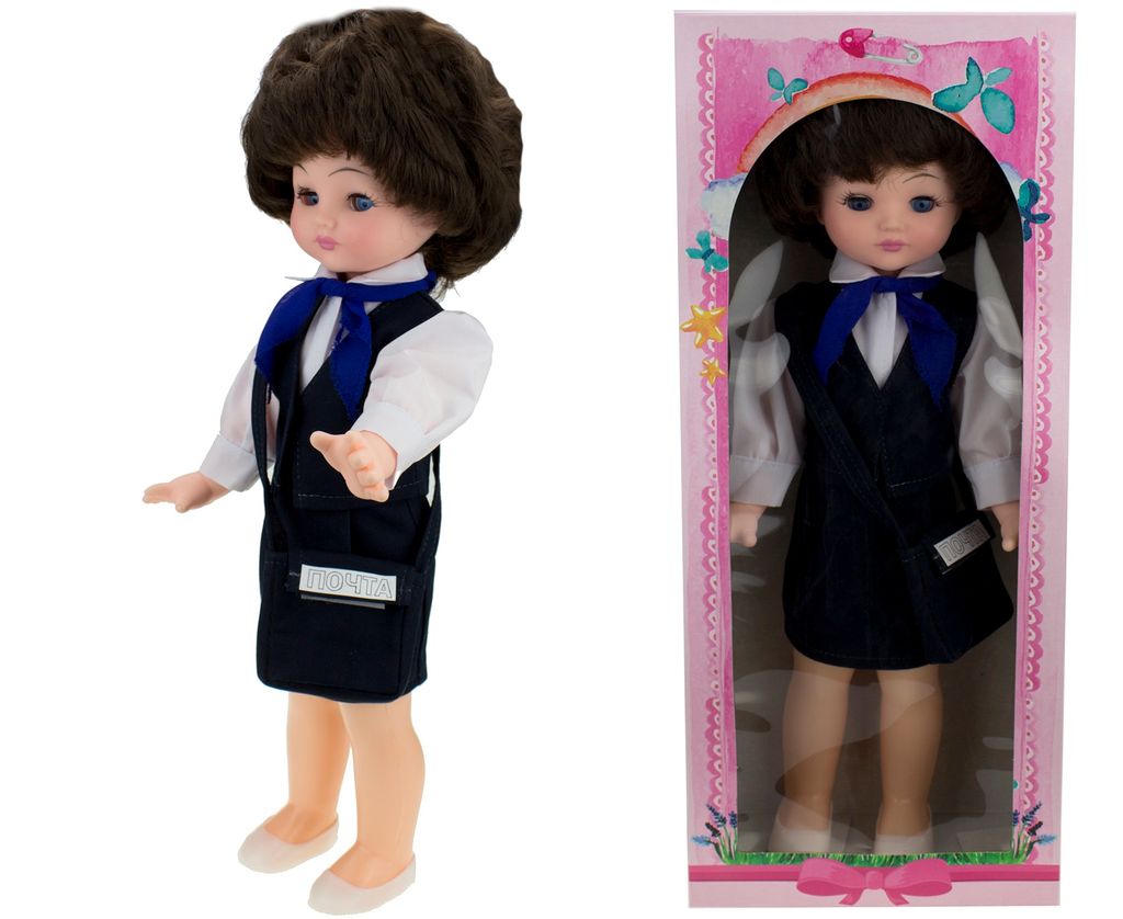 Мир Кукол. Кукла арт.ЛЕН45-34 "Почтальон Галя" в пакете, 45 см