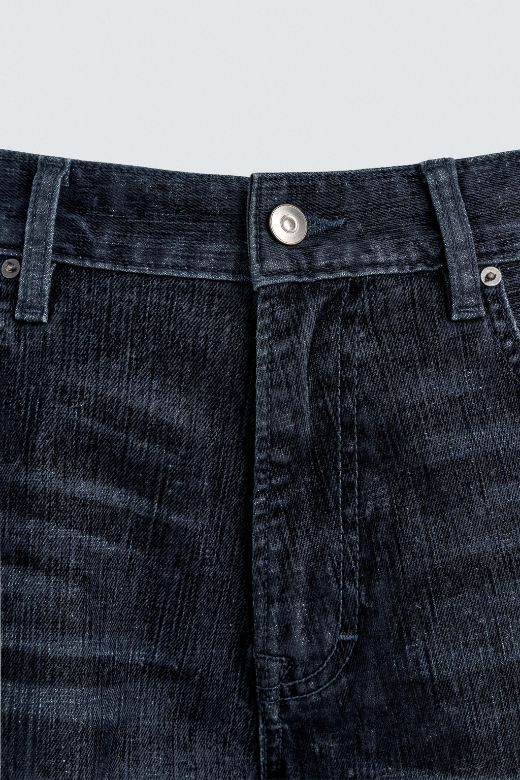 FLOCKED STRAIGHT-LEG JEANS - Zara фото 7