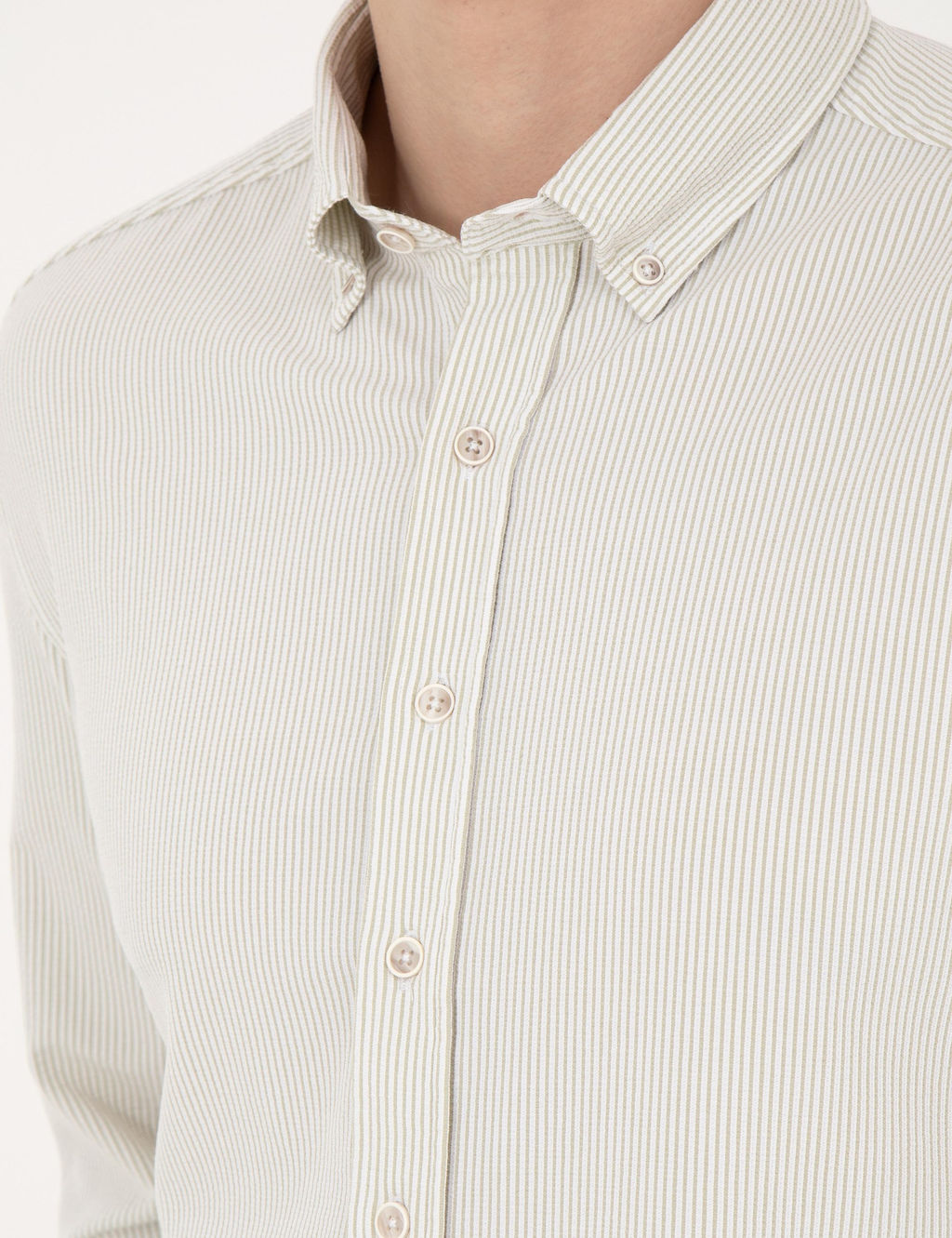 Рубашка Pierre Cardin Slim Fit зеленая