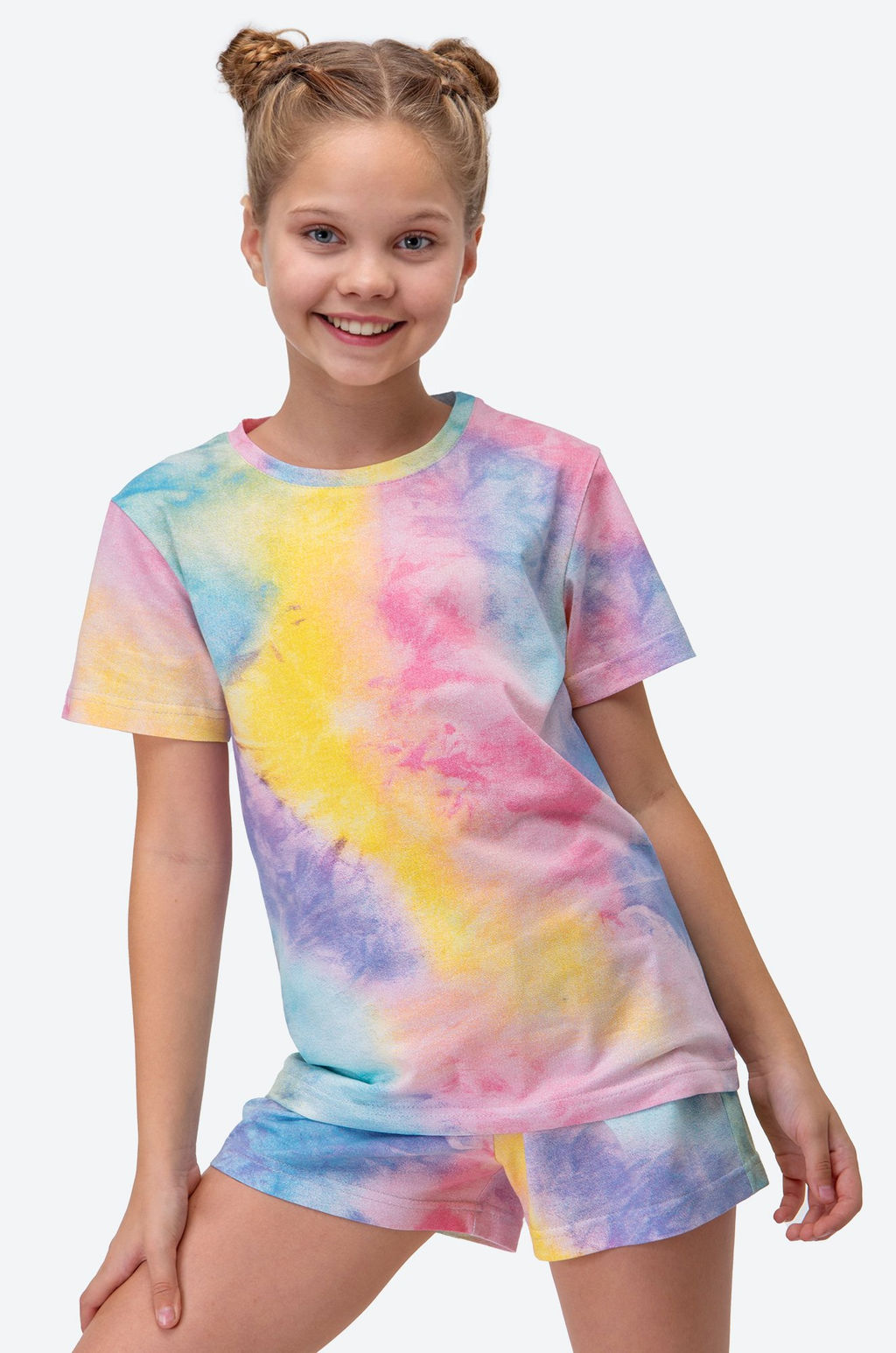 Хлопковая пижама для девочки с шортами Happyfox