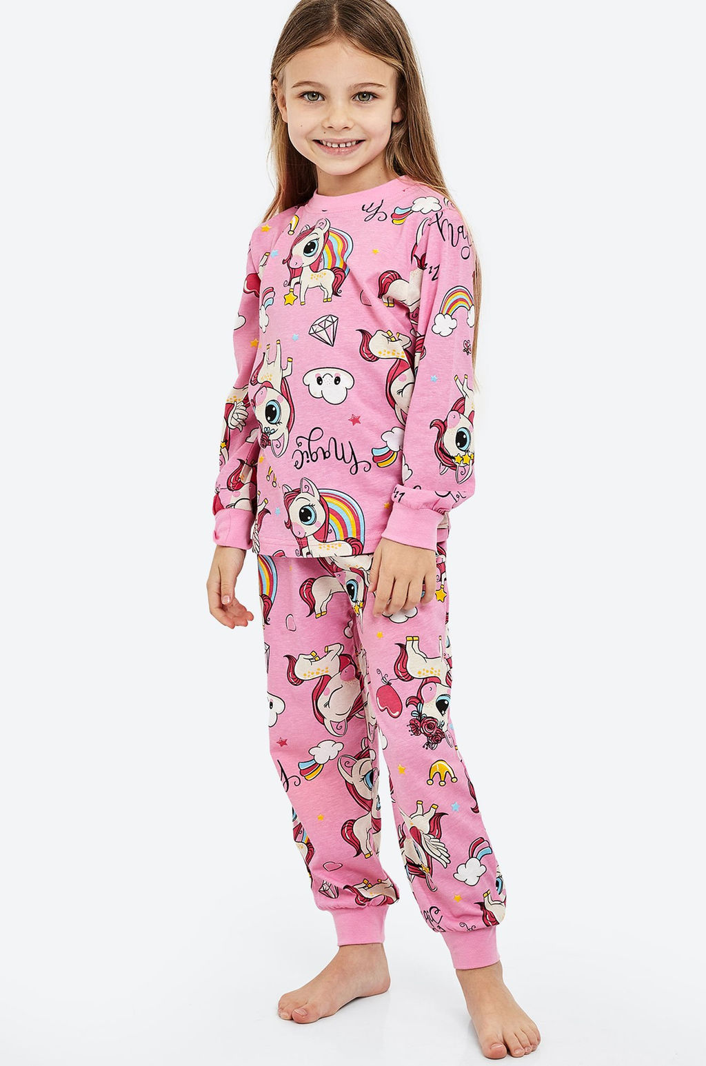 Хлопковая пижама для девочки Happyfox