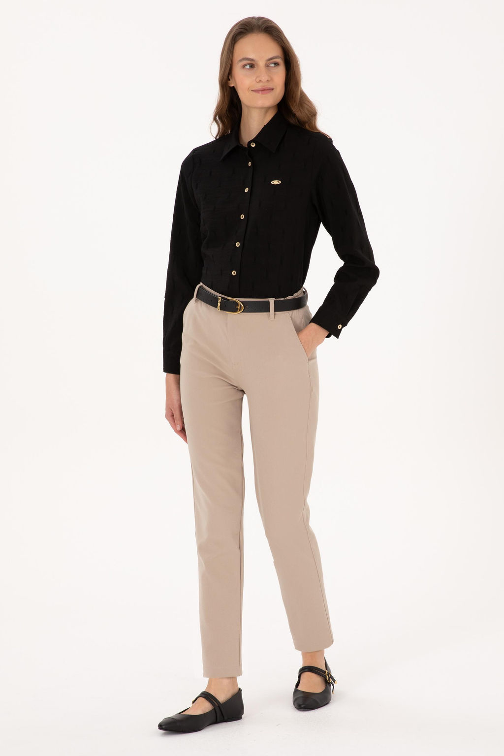 Kad_n Koyu Bej Kanvas Pantolon