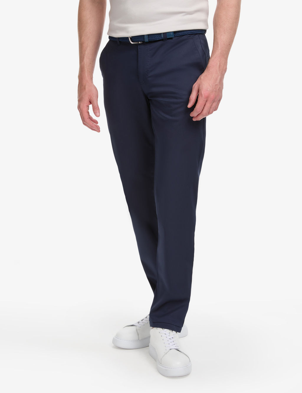 Lacivert Slim Fit Basic Kanvas Pantolon