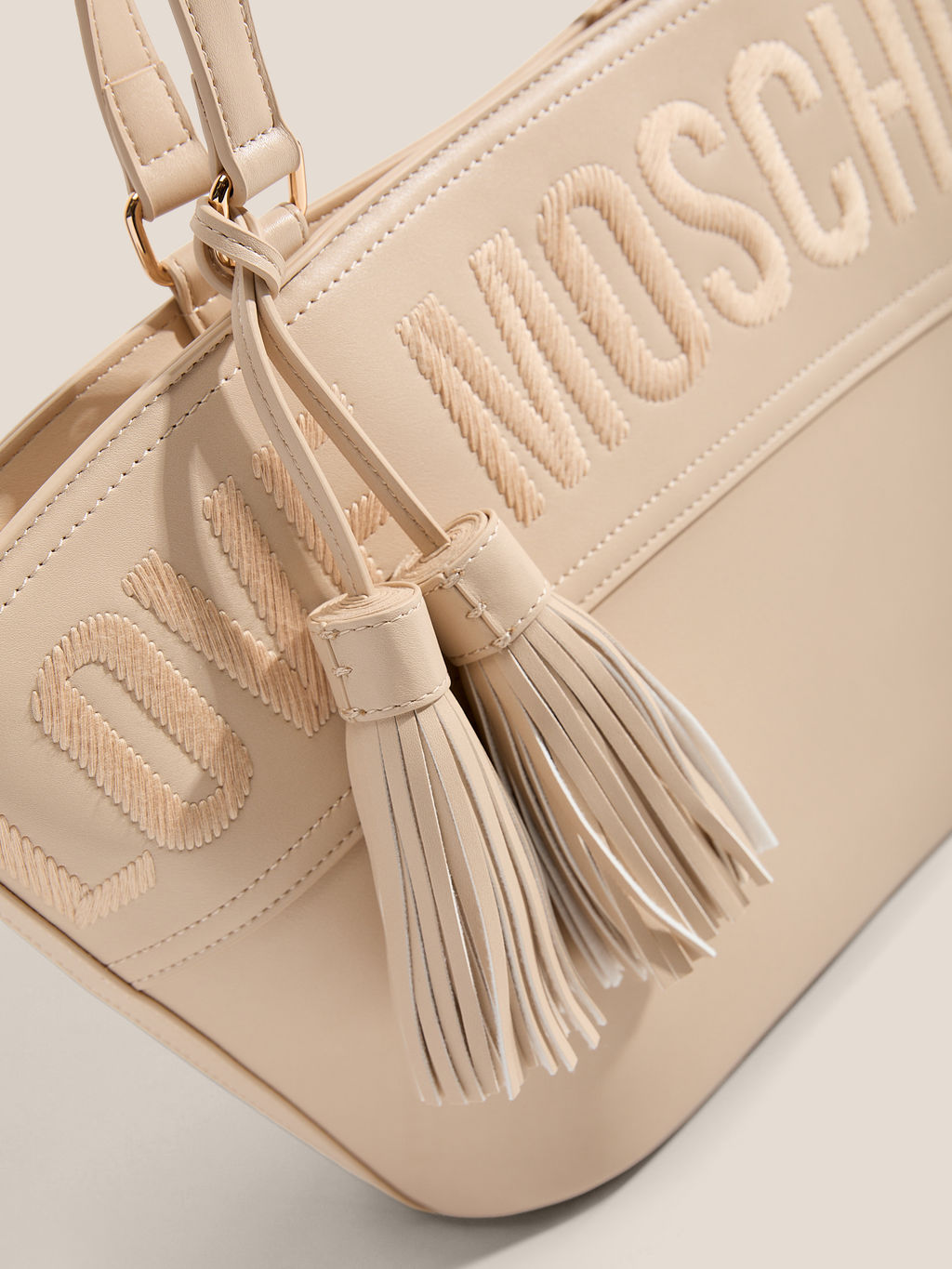 Женский тоут LOVE MOSCHINO ITEM CABAS Артикул 4461672, молочно-бежевый  фото 2