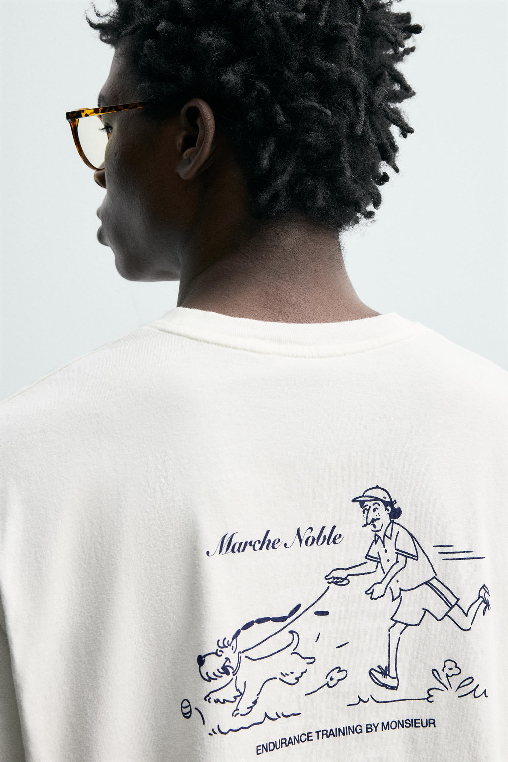 CAMISETA ESTAMPADO CONTRASTE / Beige claro - Zara фото 7