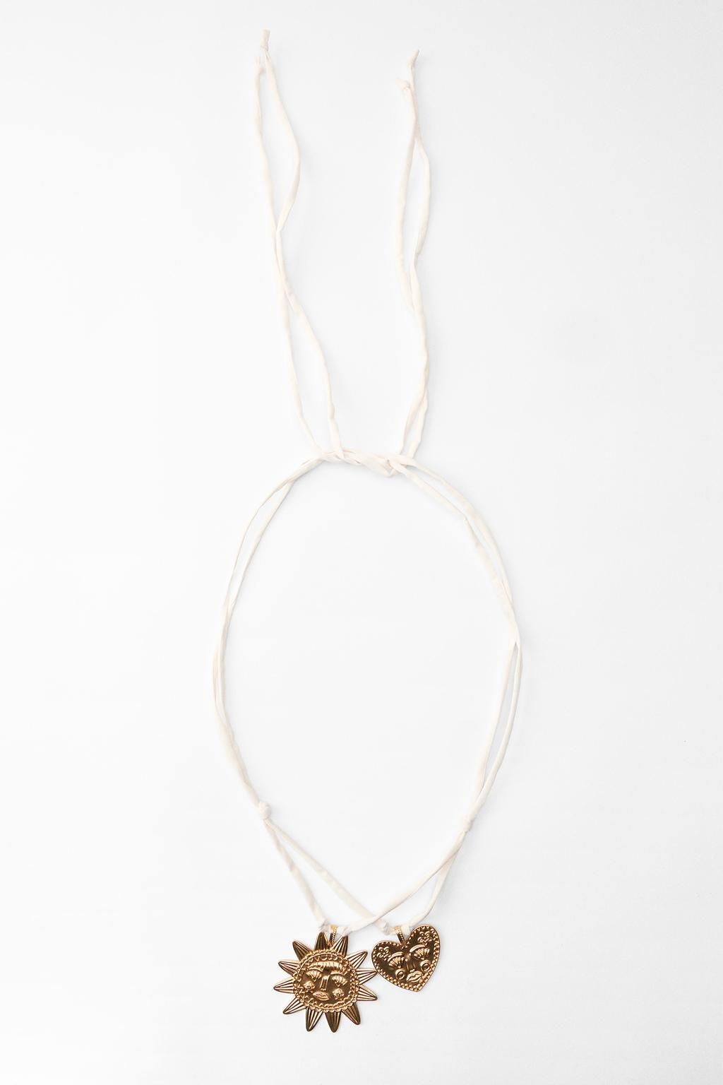 SUN AND HEART DOUBLE NECKLACE - Zara фото 4