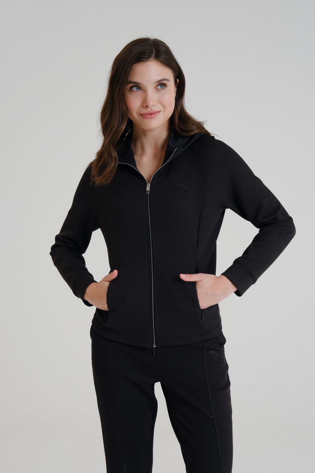 Толстовка на молнии Черный TRN Knit Track Top