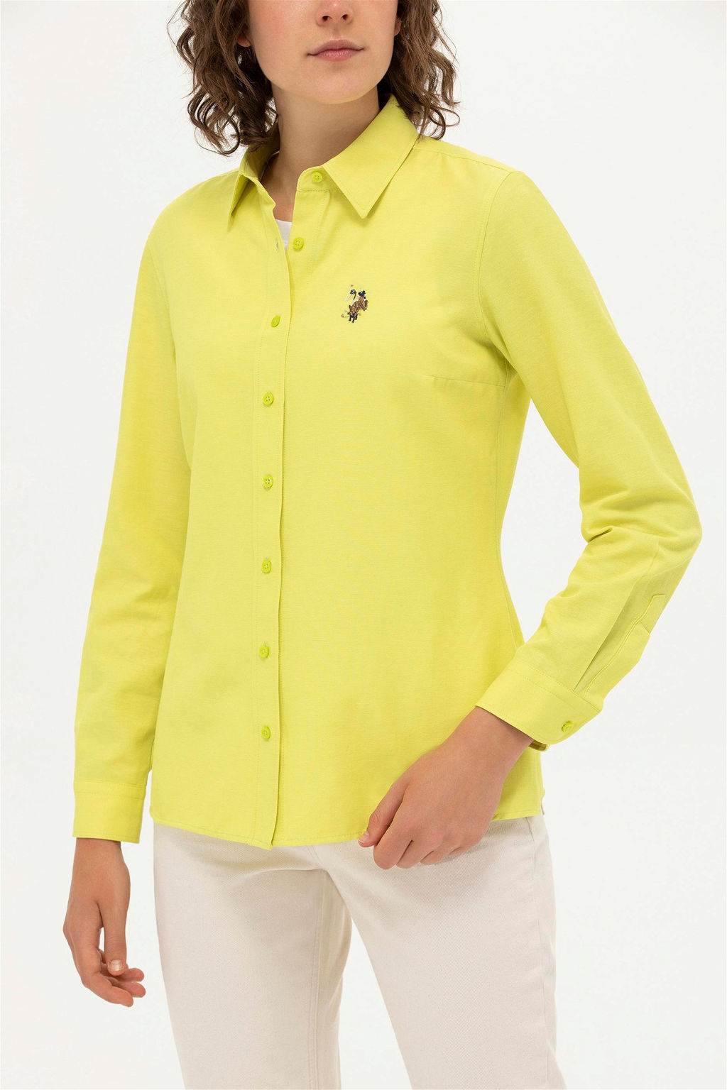 Женская базовая рубашка с длинным рукавом - U.s. polo assn фото 6