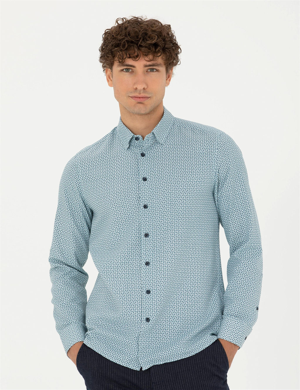 Mint Slim Fit Uzun Kollu G_mlek - Pierre cardin фото 3