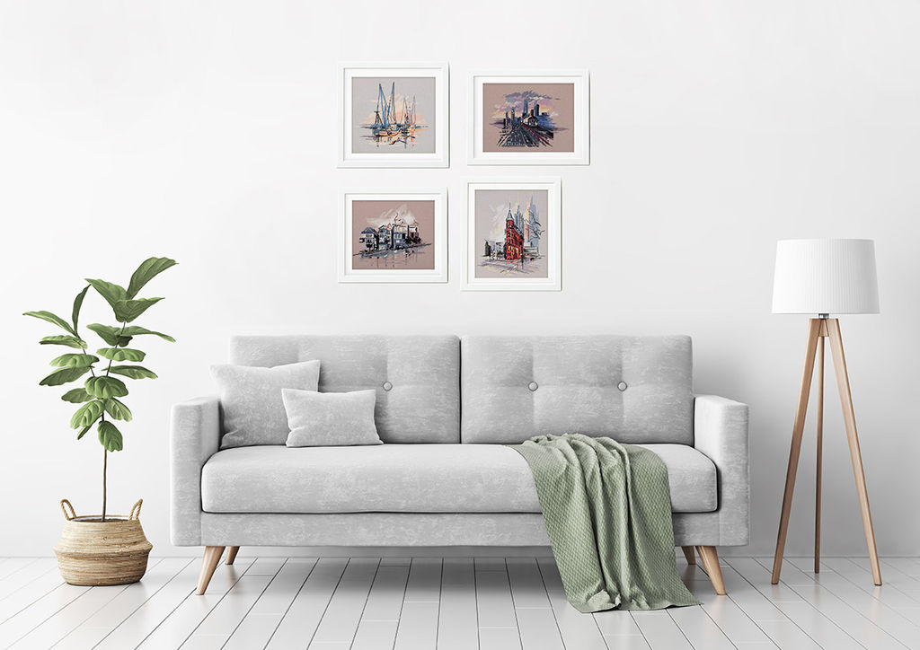 Набор для вышивания PANNA Скетчевые зарисовки GM-7258 Гудерхам-билдинг 18.5 х 22 см