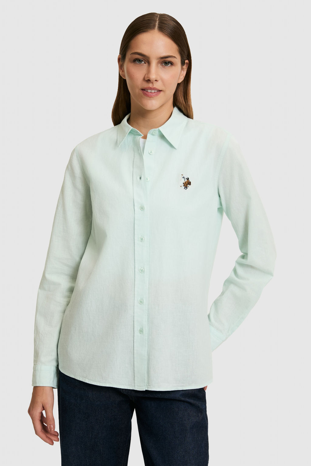 KadДn Su YeЕili Uzun Kollu Basic GГmlek - U.s. polo assn фото 3