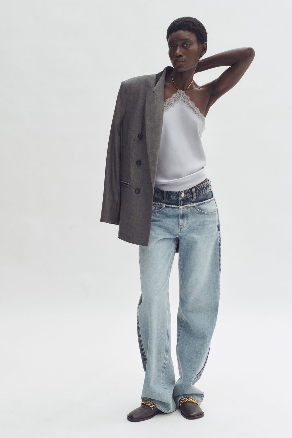 Top halter con ribete de encaje - H&m фото 6