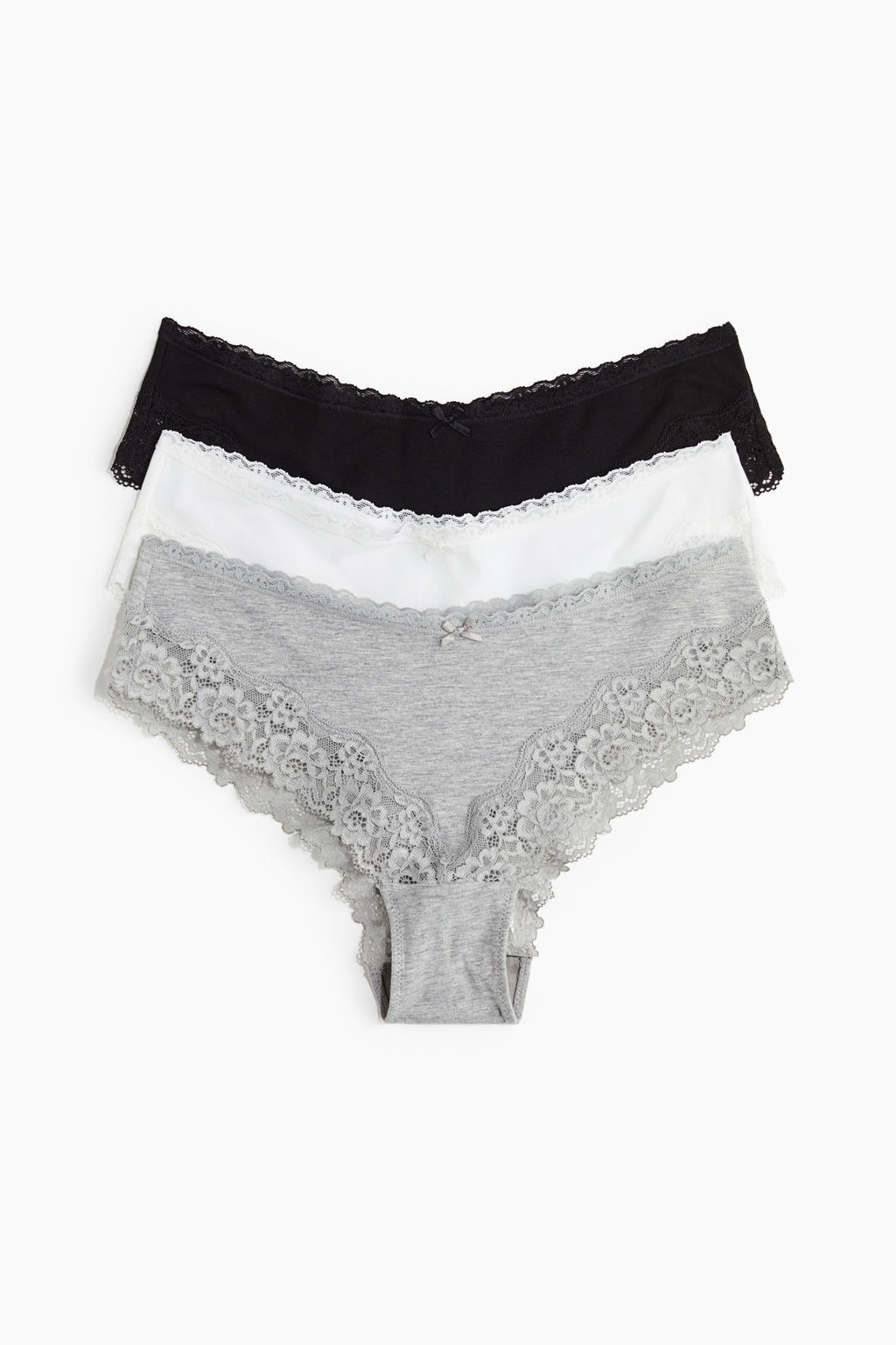 Pack de 3 bragas hipster de encaje y algod?n - H&m фото 6