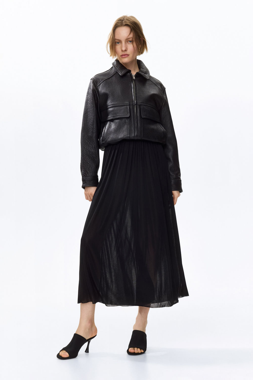 Vestido de punto off-the-shoulder - H&m фото 4