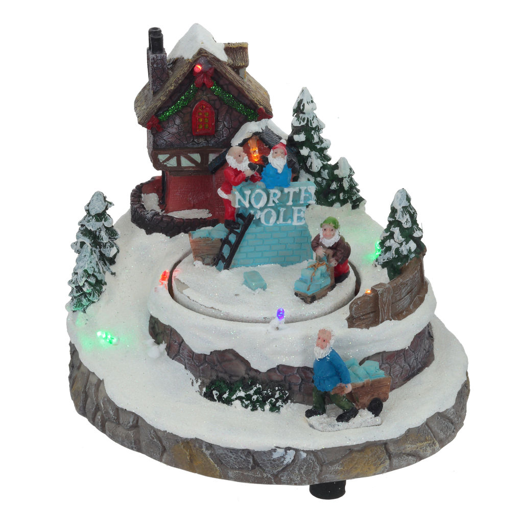 Фигурка декоративная "Рождество" (подсветка, движение, 3xAA, н/п), L18 W16,5 H16 см