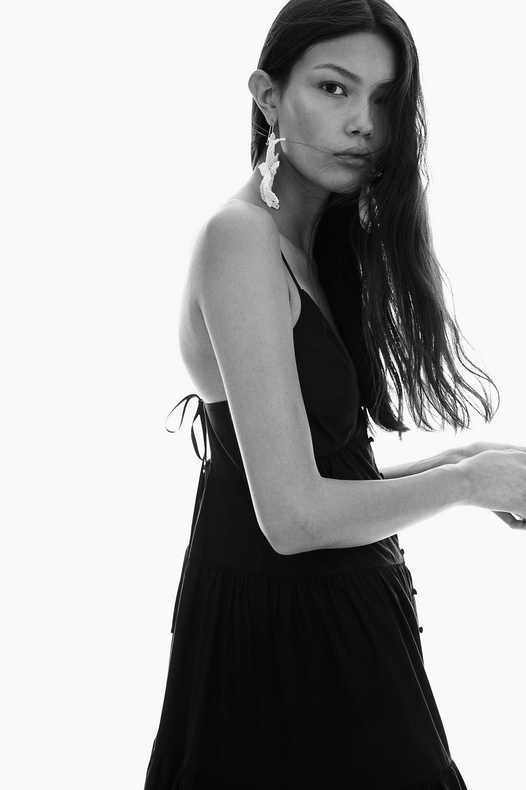 Vestido escalonado con tirantes espagueti - H&m фото 3