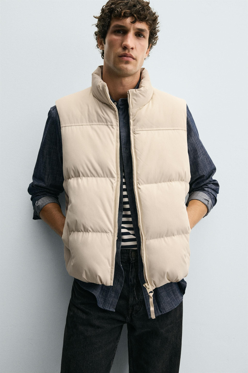 REGULAR FIT PADDED GILET - Zara фото 5