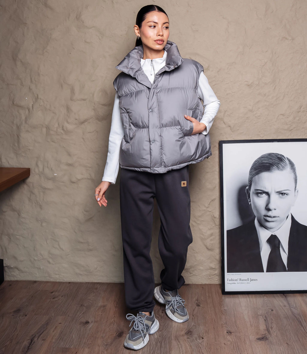 Жилет #КТ6997, серый - Dommod фото 4