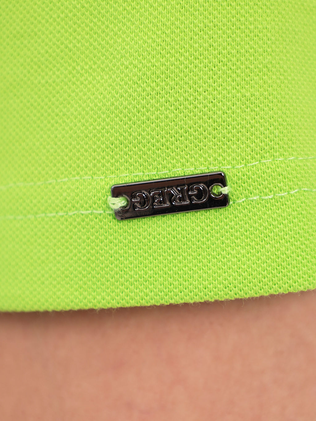 Джемпер мужской с воротником поло короткий рукав GREG G144-PO124T-CTP1085 (салат неон)  фото 2