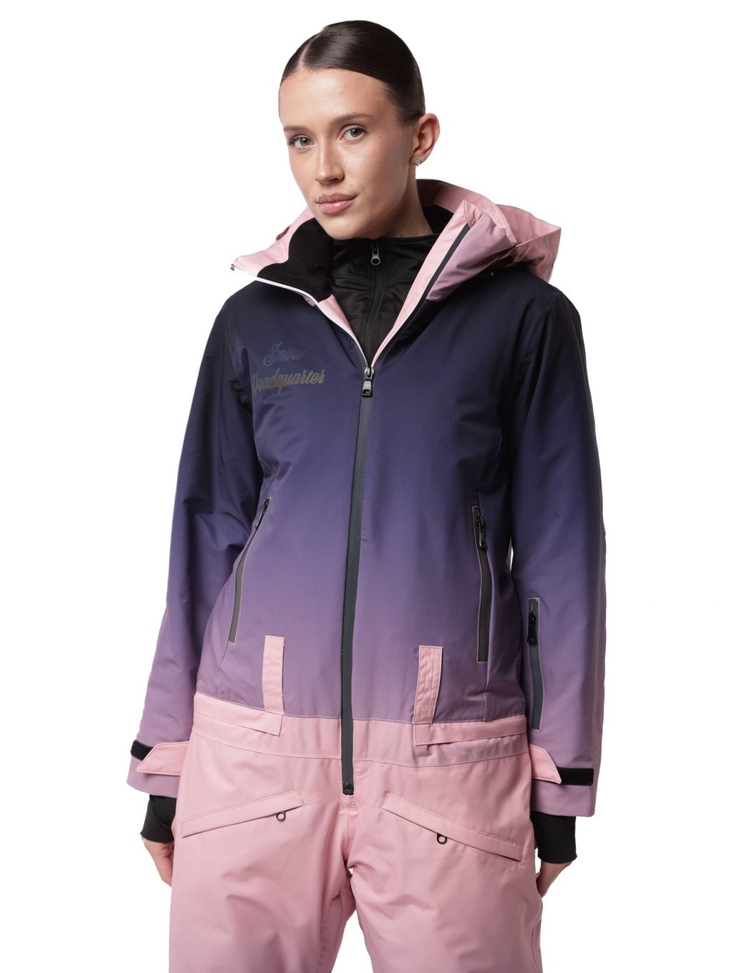 Комбинезон BB-0550 Розово-серый - Snow headquarter фото 37