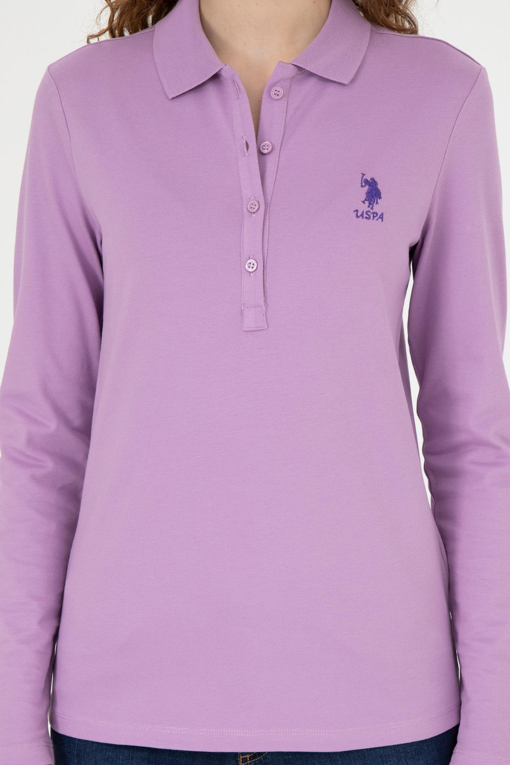 Женский сиреневый базовый свитшот - U.s. polo assn фото 13