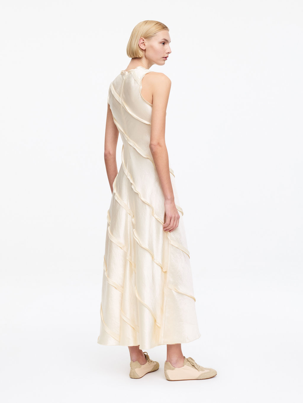Vestido de sat?n con volantes - H&m фото 8