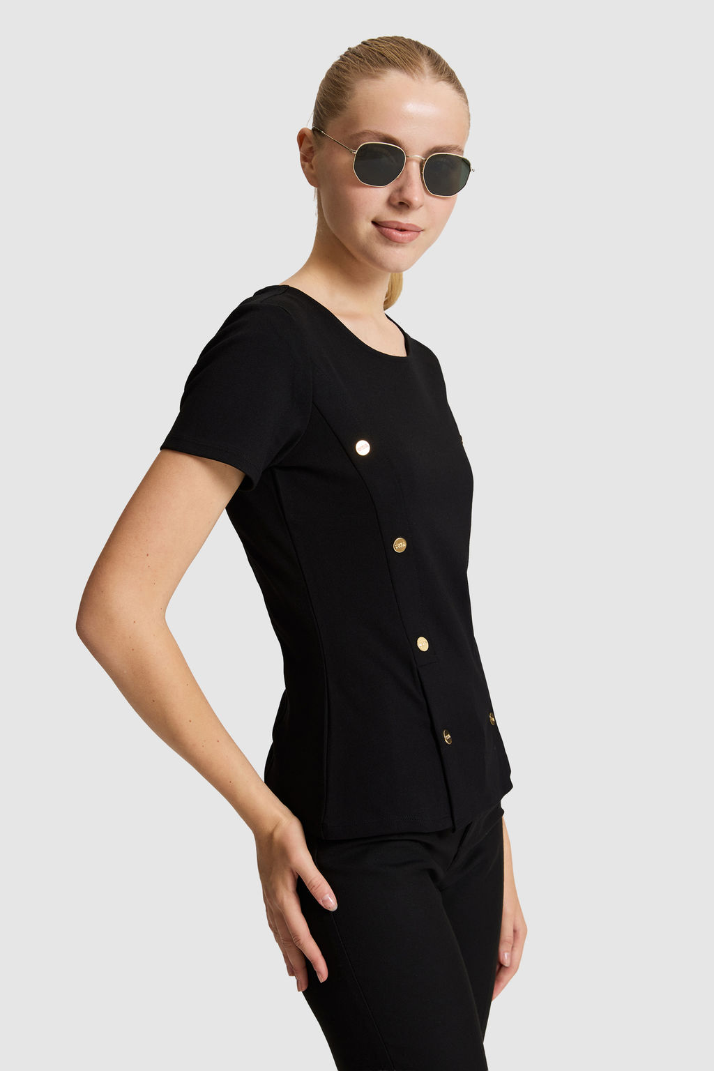 Kad_n Siyah Bisiklet Yaka Ti__rt - U.s. polo assn фото 3
