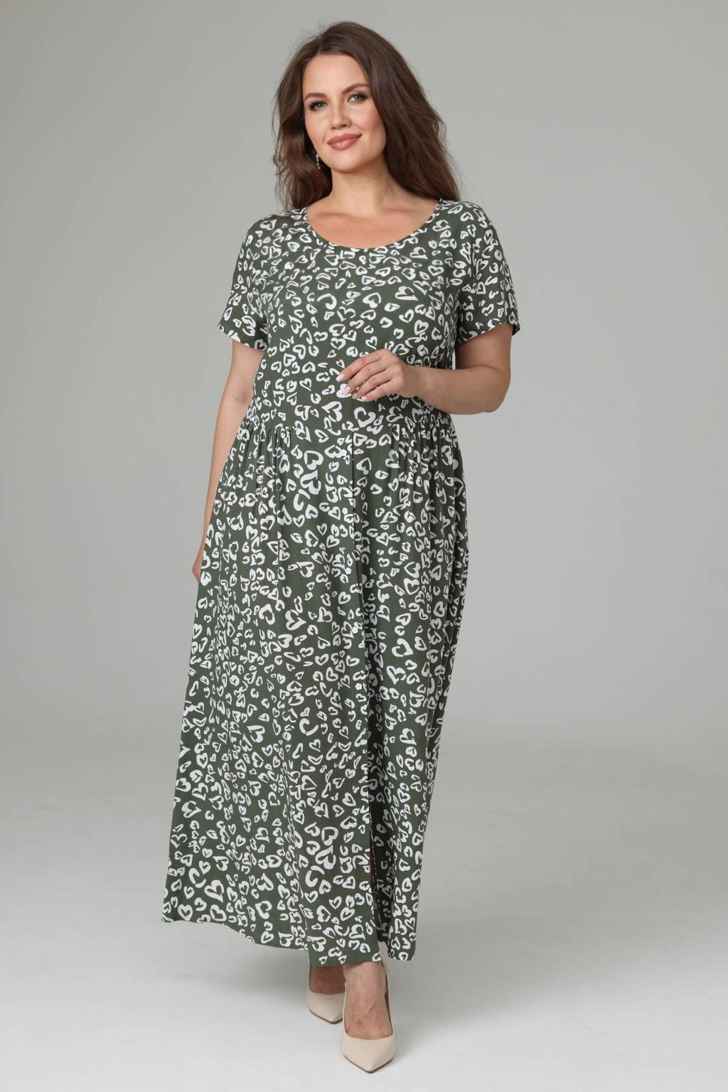 Платье штапель 6131/07/Хаки - Rise фото 2