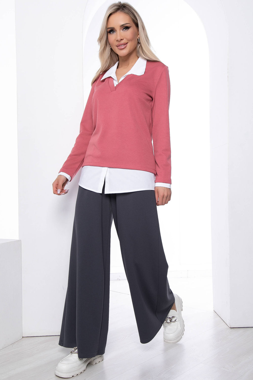 Джемпер На высоте (коралл) Б8866 - Lt collection фото 4