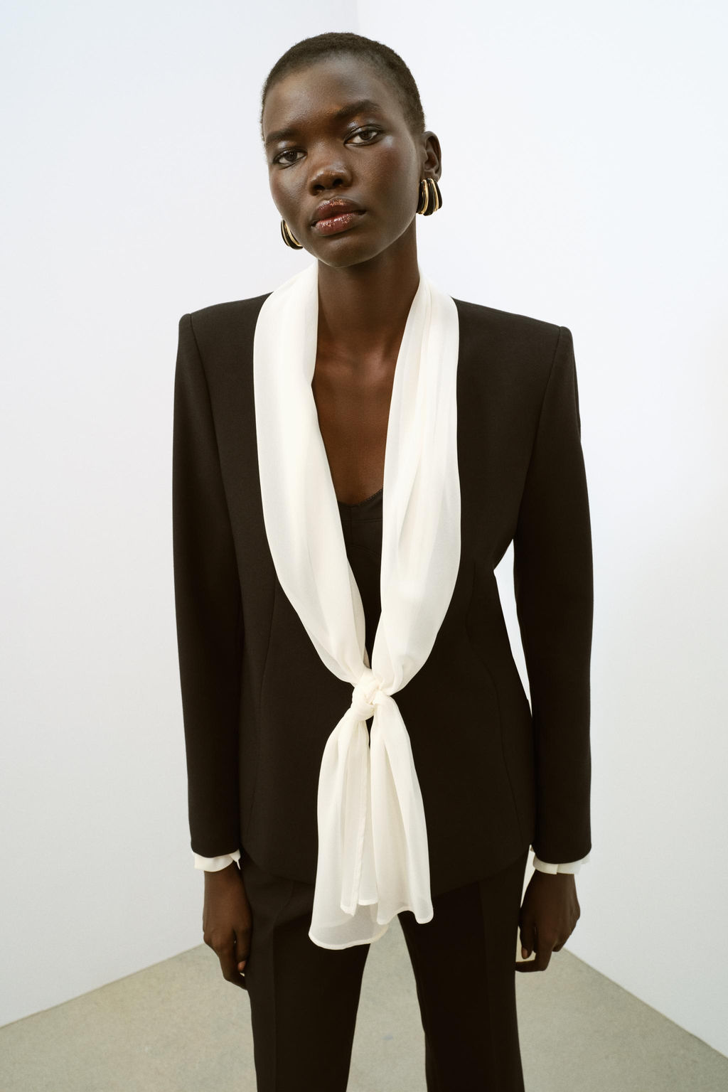 SCARF TIE BLAZER - Zara фото 2