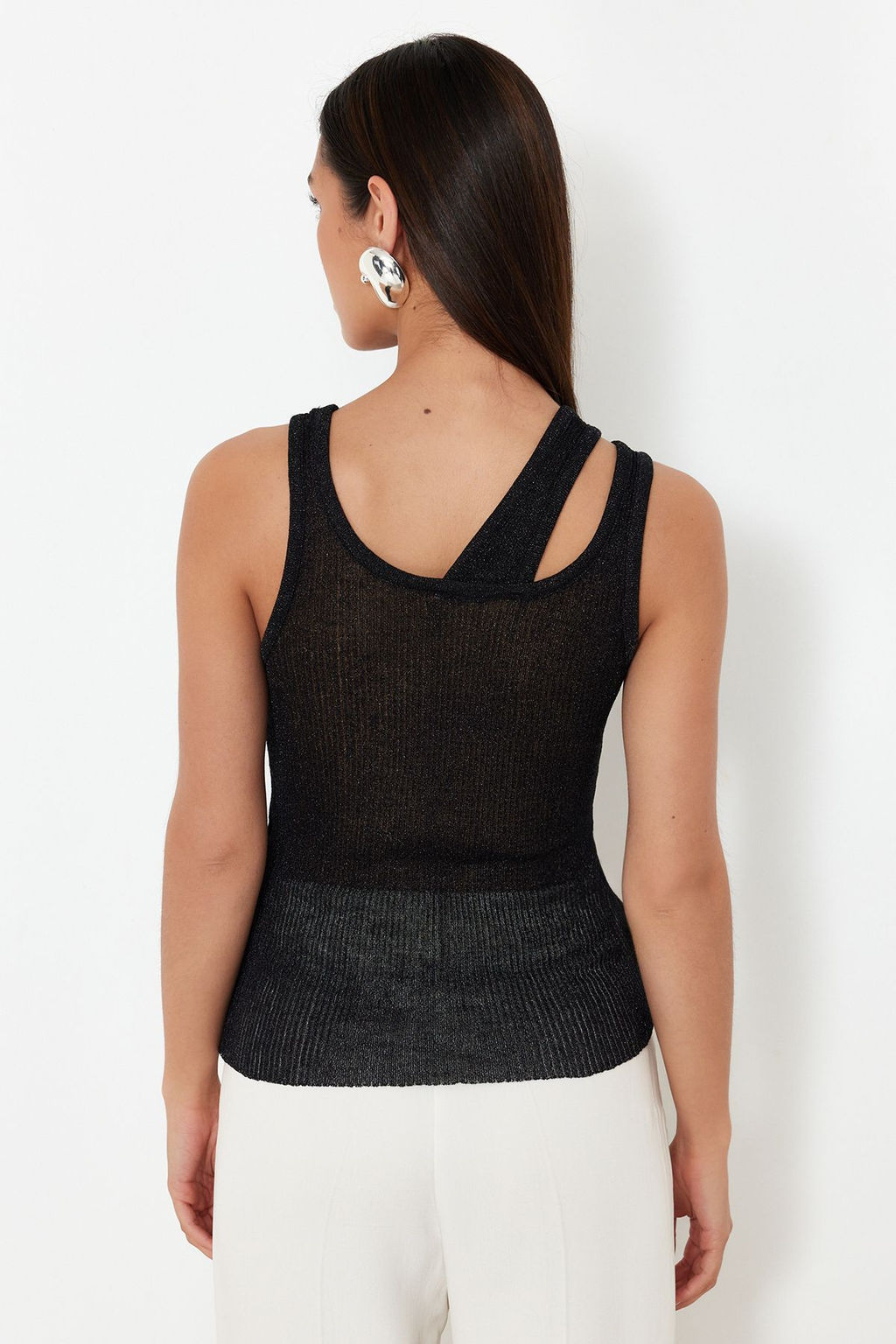 Siyah Triko Ince Bluz TWOSS24BZ00558 - Trendyolmilla фото 5