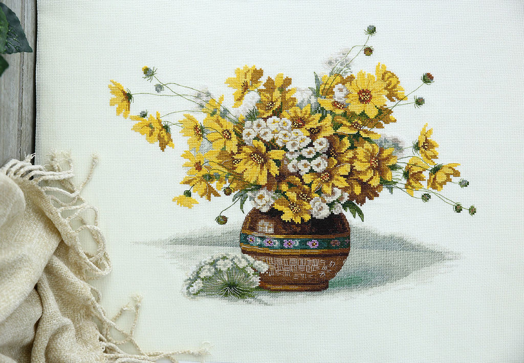 Набор для вышивания PANNA C-7160 Букет с желтыми цветами 38 х 31 см