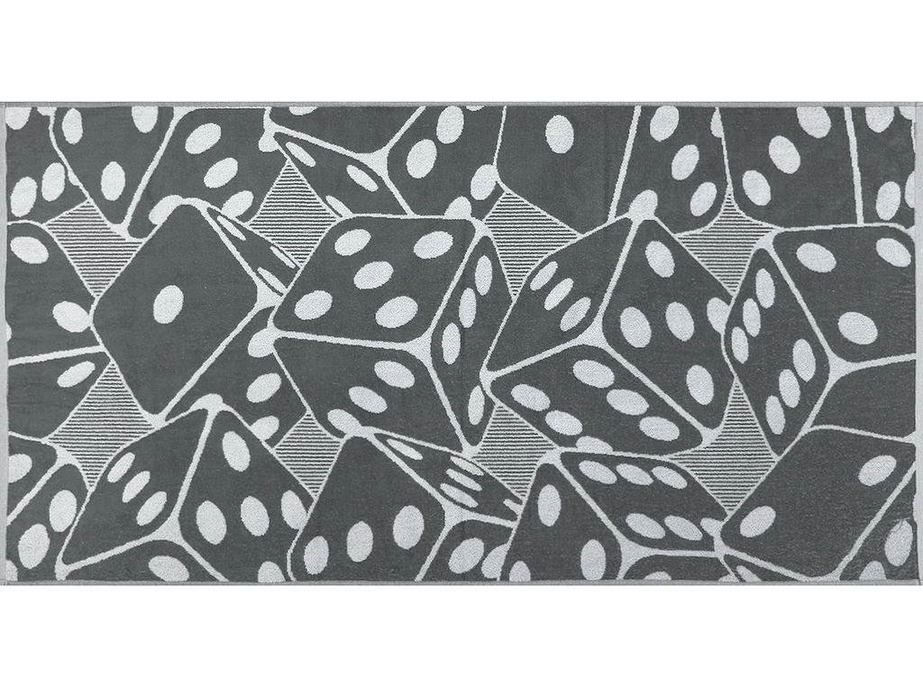 Полотенце махровое 6с102.413ж1 Кости (графит) 81х160см