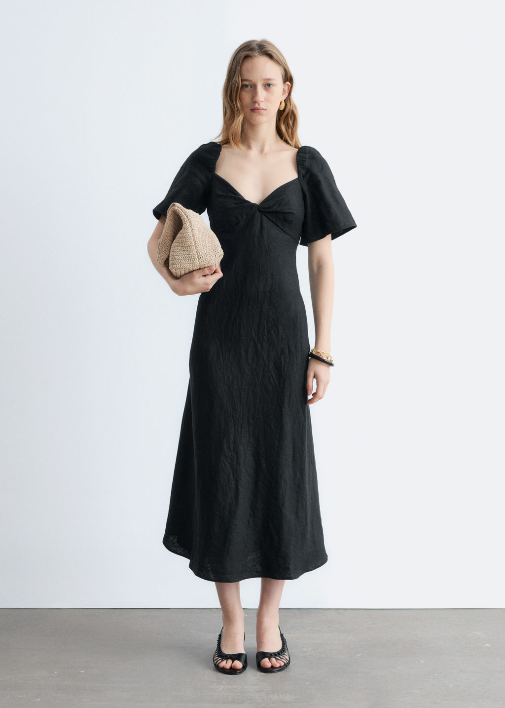 Vestido midi de lino - H&m фото 7