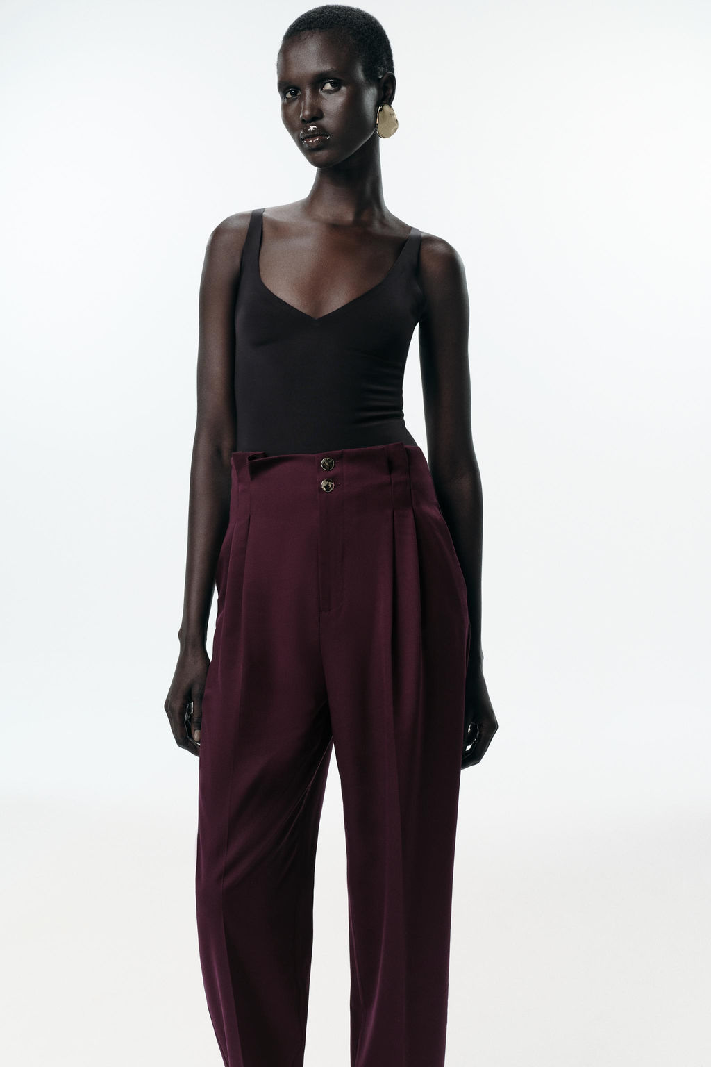 PAPER BAG TROUSERS WITH DARTS - Zara фото 4