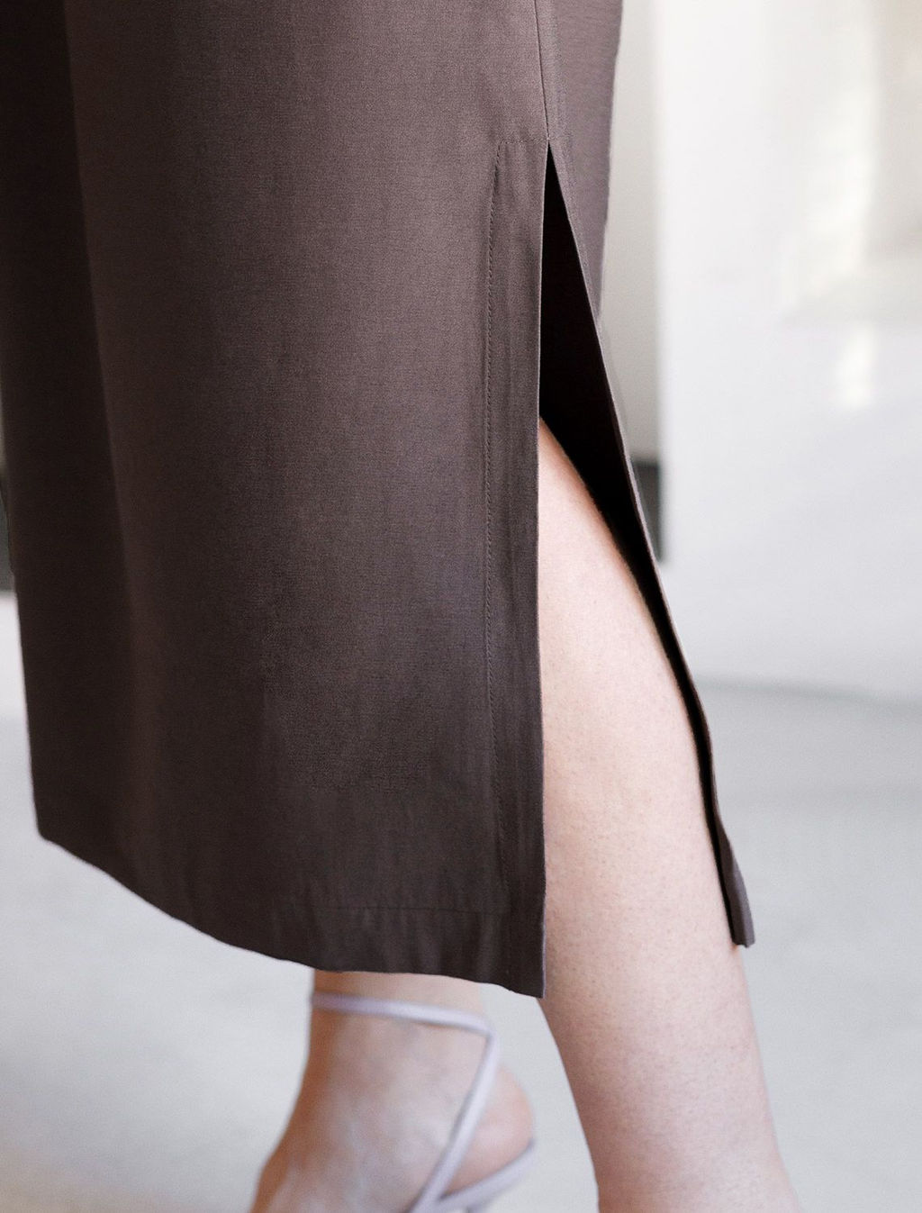 Платье-рубашка с кулиской на талии из плотного лиоцелла - Vilatte фото 6