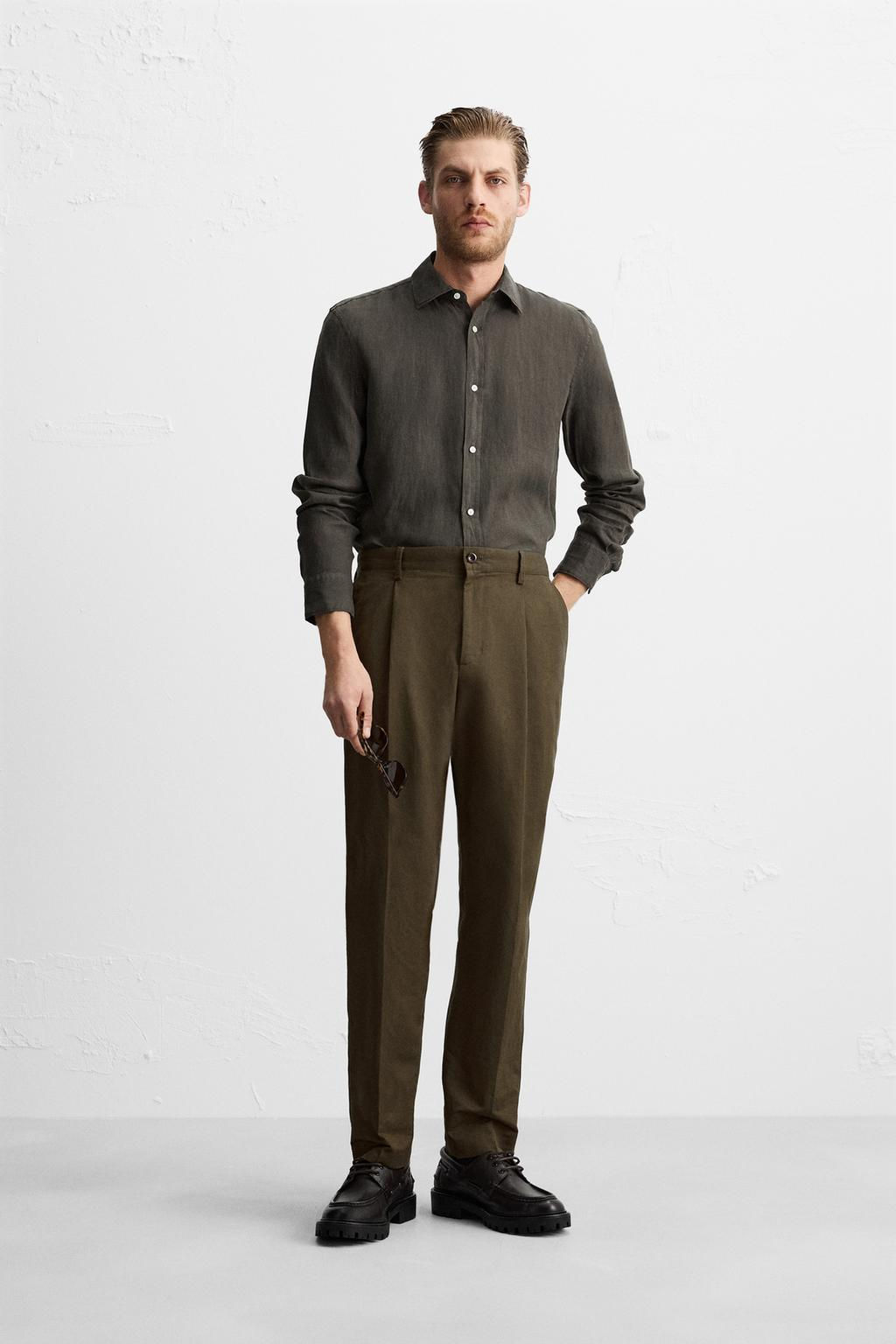 100% LINEN SHIRT - Zara фото 10