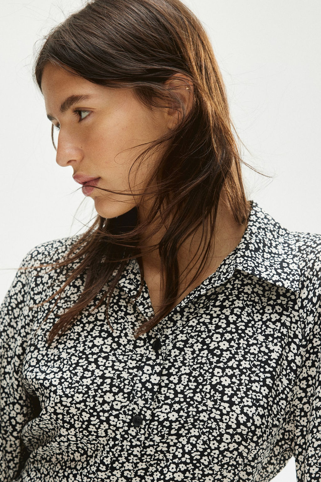 Vestido camisero con mangas globo - H&m фото 2
