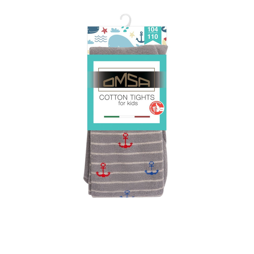 (Omsa) Collant 13P62-1 с рисунком (якорь на полосках)  фото 2