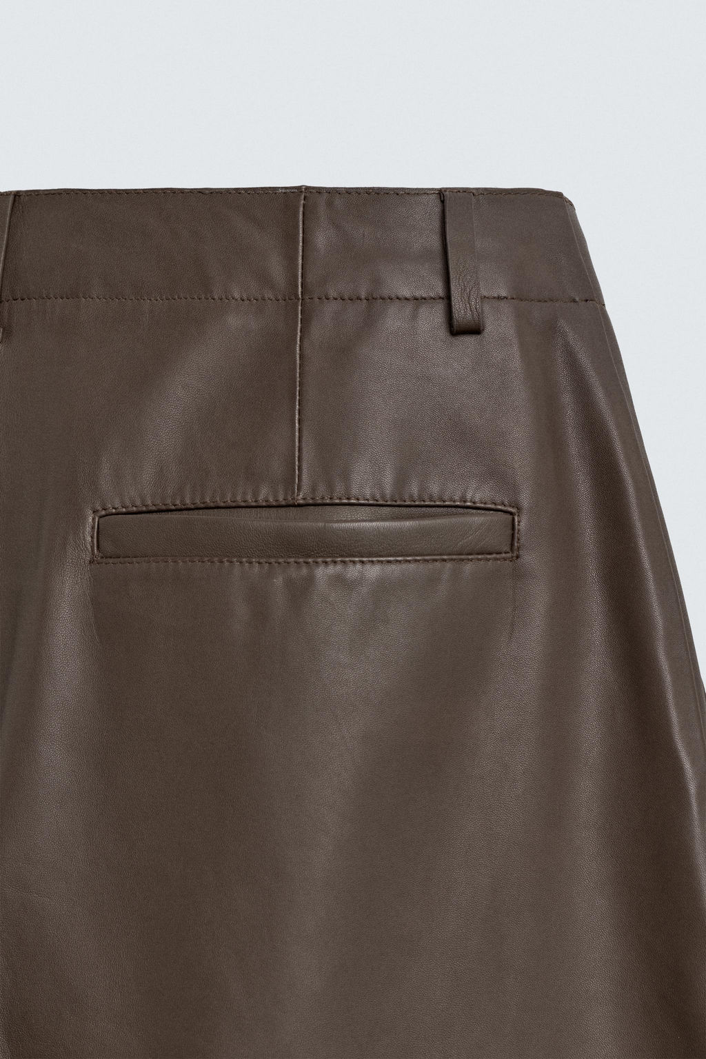 PANTAL?N BALLOON FIT PIEL / Marr?n - Zara фото 9