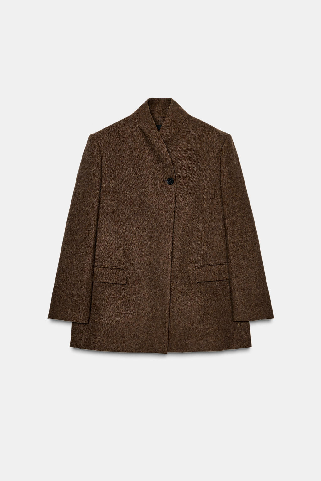 HERRINGBONE WOOL BLEND BLAZER ZW COLLECTION - Zara фото 2