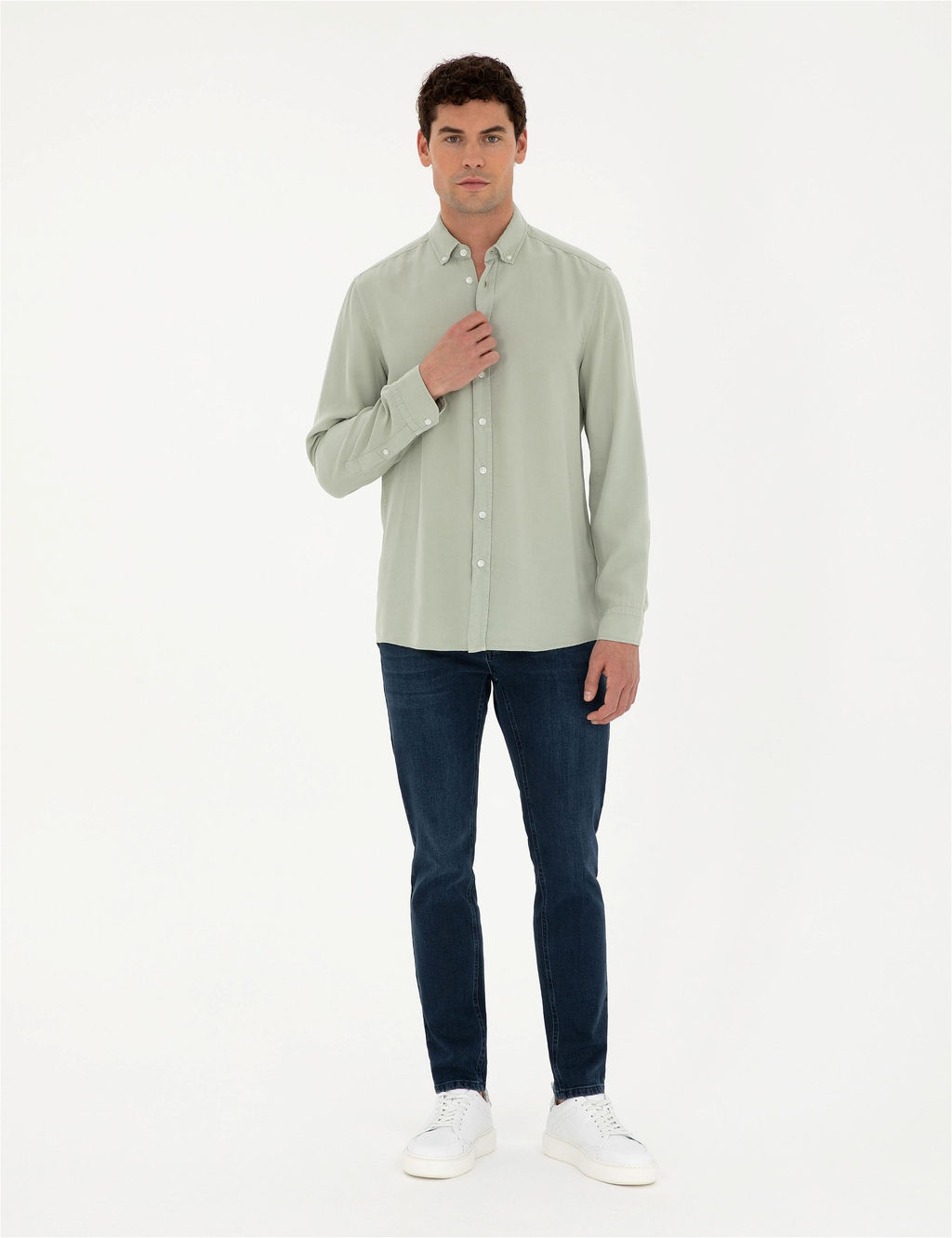 Ye_il Regular Fit Uzun Kollu G_mlek - Pierre cardin фото 4