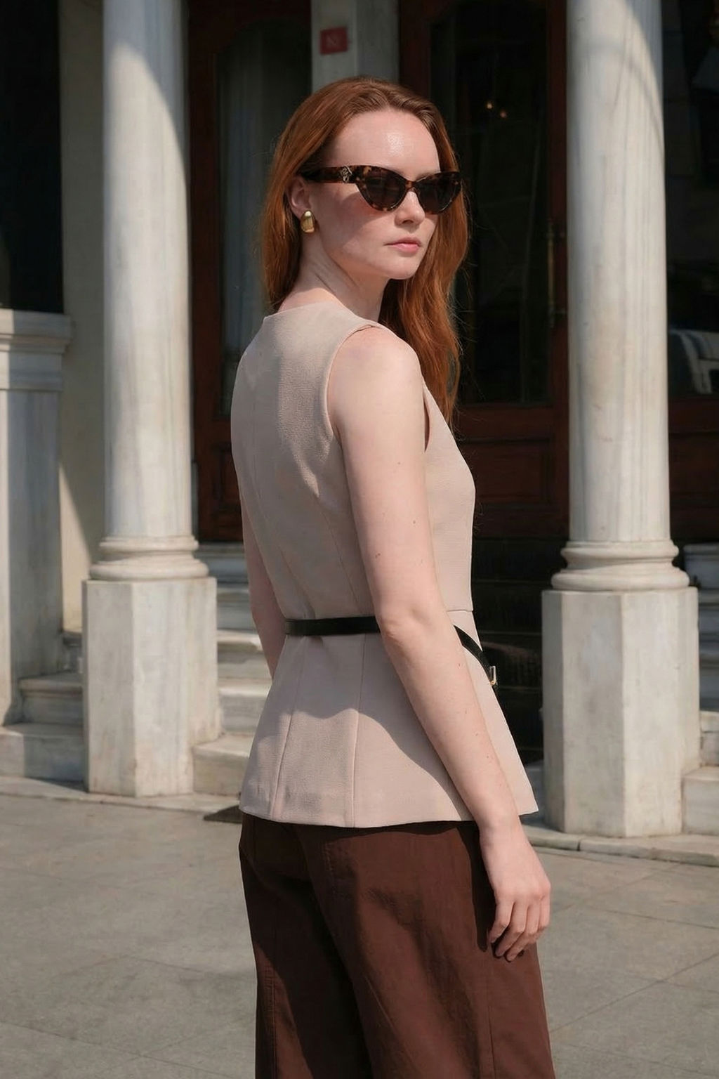 Tas Fitted Kemerli Yelek TWOSS26YE00046 - Trendyolmilla фото 4