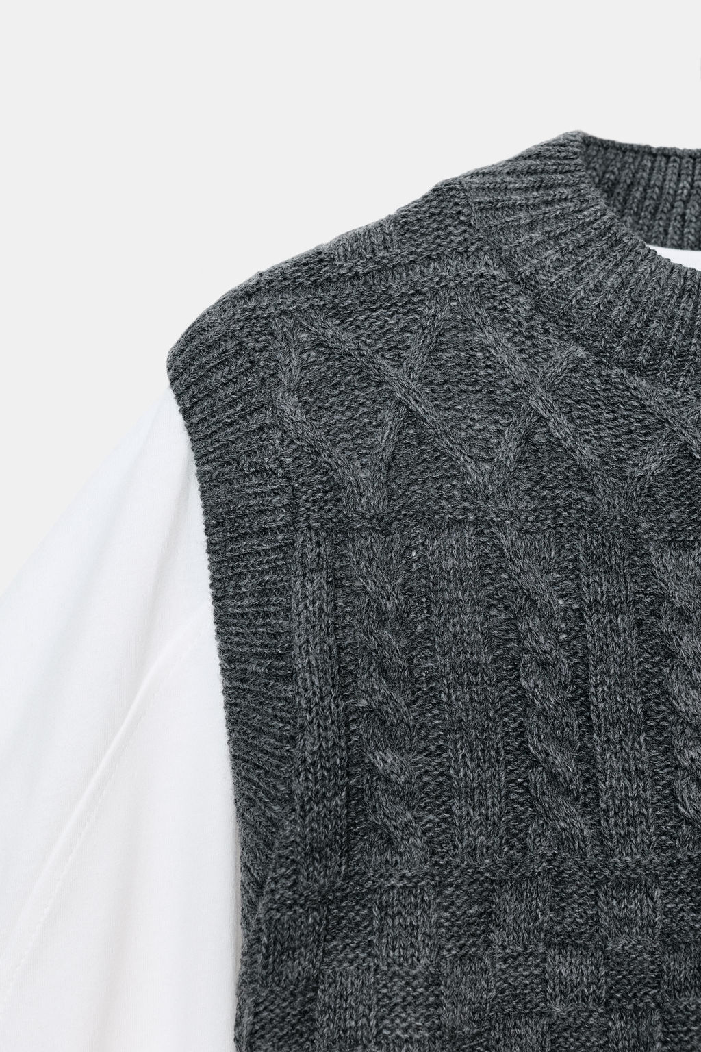 CONTRAST WAISTCOAT T-SHIRT - Zara фото 5