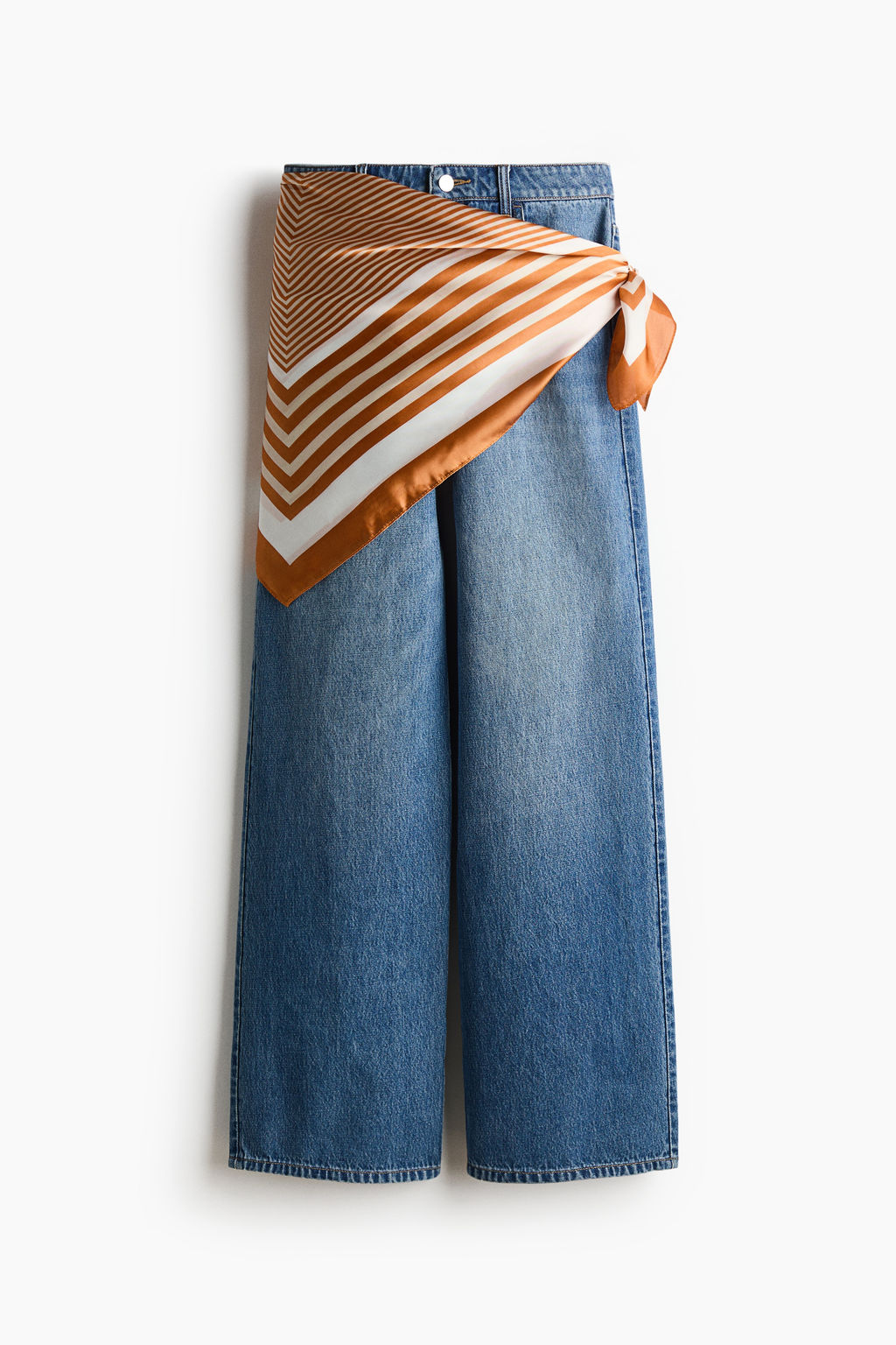 Vaquero con fular Straight High Waist - H&m фото 3