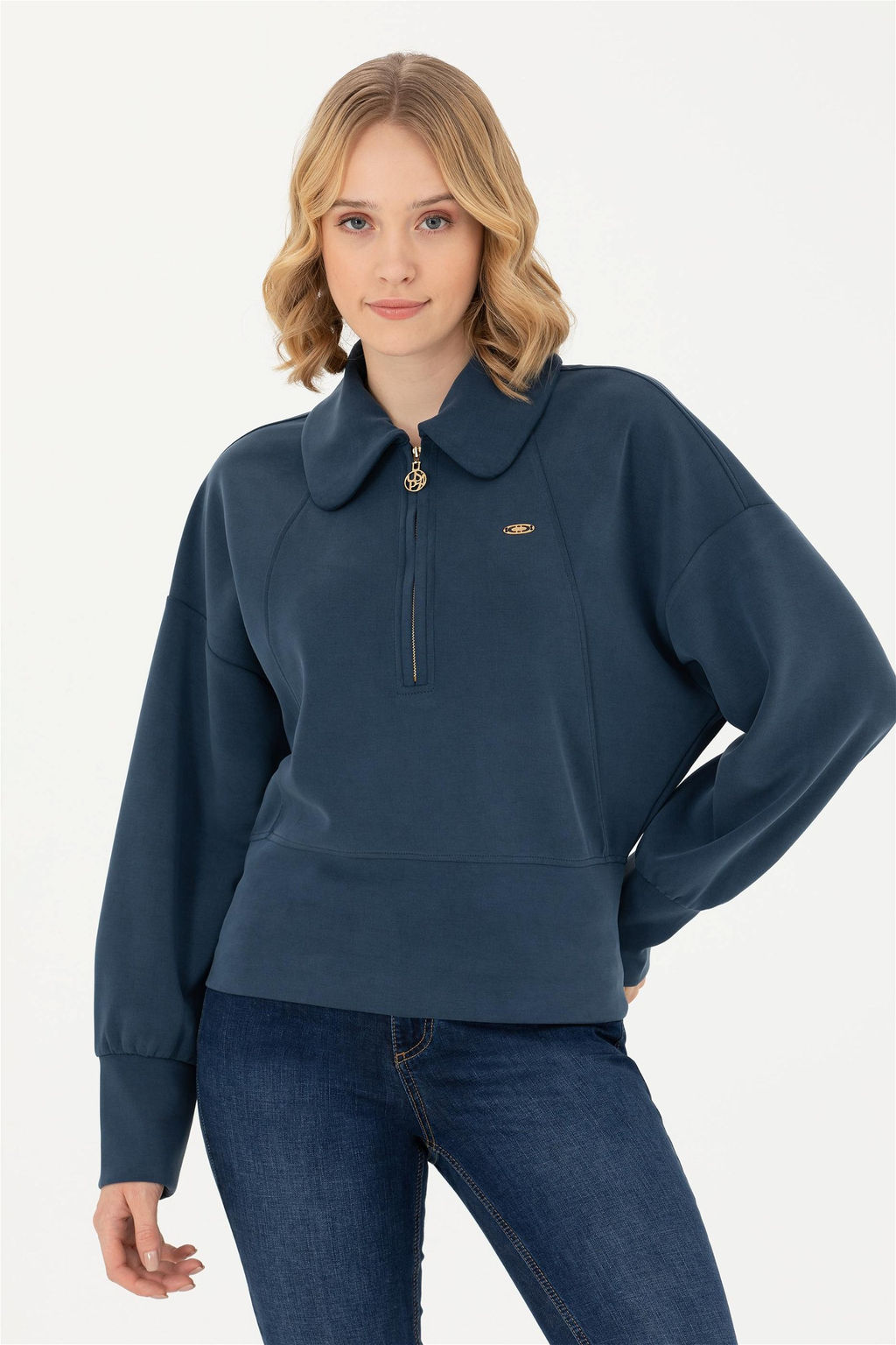 Женский темно-синий свитшот - U.s. polo assn фото 10
